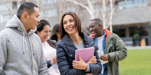 A group of Monroe international students.